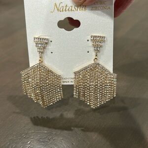 Natasha NWT CZ Fringe Earrings